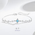 Starry Sterling Silver 925 Bracelet Female Niche Design Light Luxury Opal Bracelet Ins Sweet Style Star Bracelet