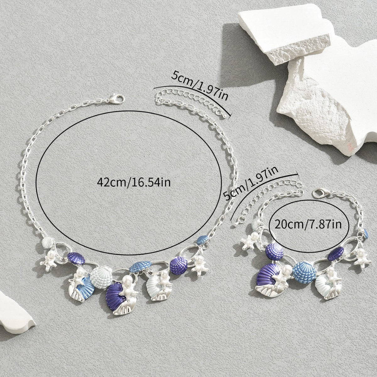 Blue Shell Charm Jewelry — product image 4
