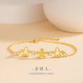 Ginger Cake Man Sterling Silver 925 Bracelet Female Niche Design Light Luxury Zircon Bracelet Ins Style Valentine's Day Star Bracelet