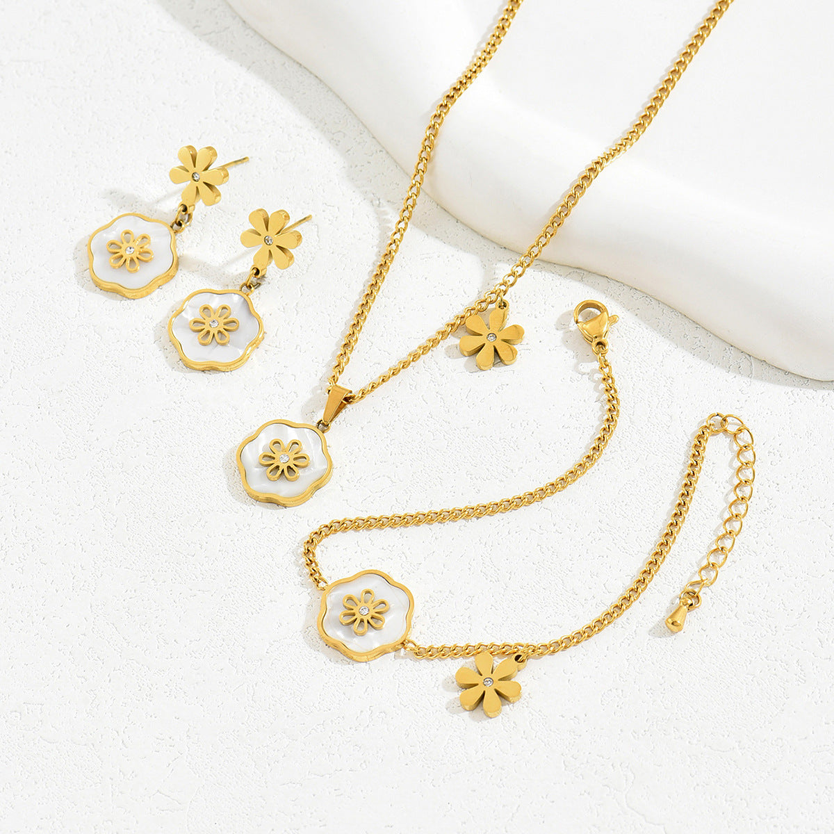 Tiny Flower and Hexagon Jewelry — product image 3