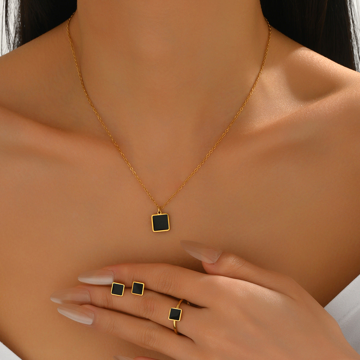 Petite Black Square Jewelry — product image 2