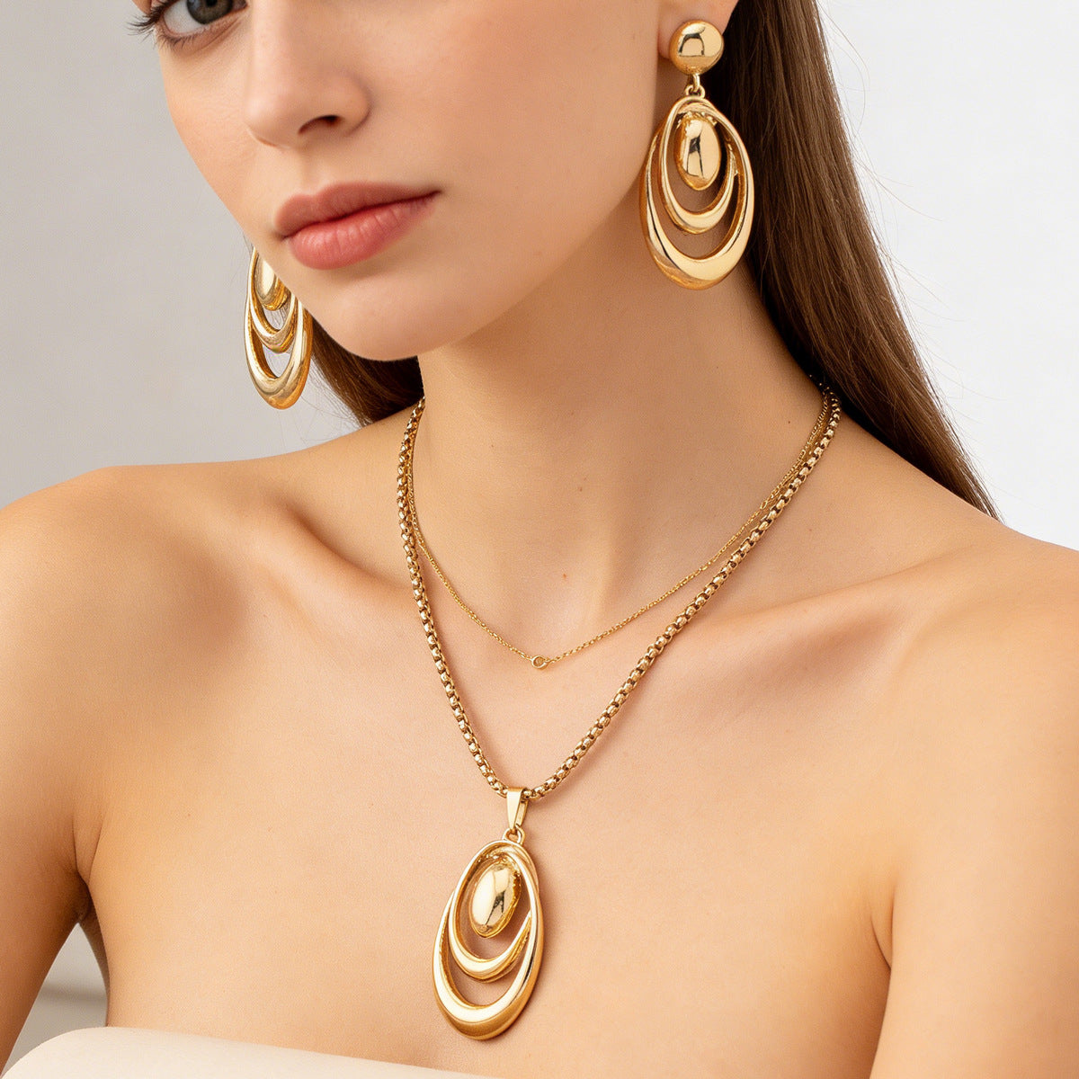 Nested Teardrop Pendant Jewelry