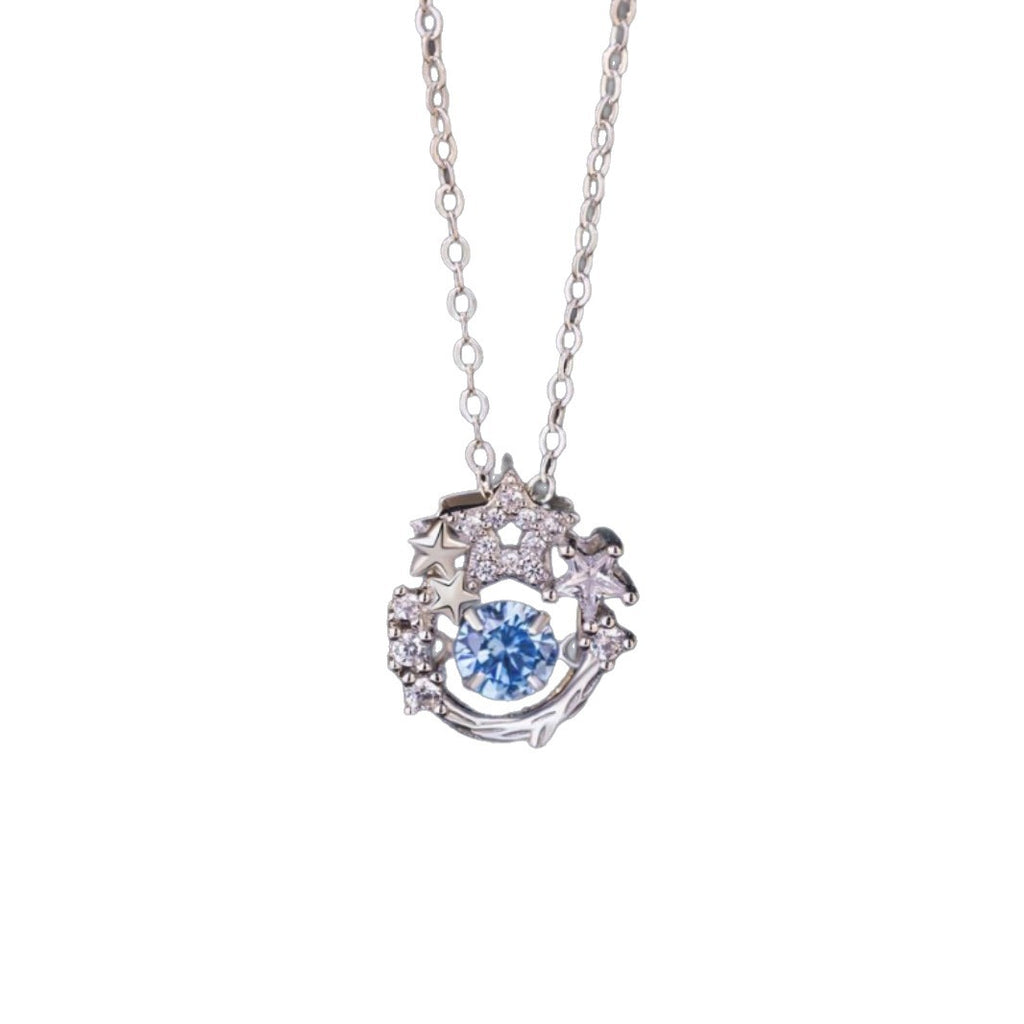 Fantasy Planet Sterling Silver 925 Smart Necklace Women's Light Luxury High-Grade Five-Pointed Star Clavicle Chain Ins Style Star Pendant