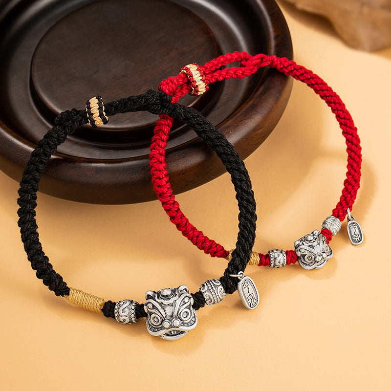 Fine Silver Bracelet – woven detail