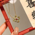 Lingsnake Sterling Silver 925 Necklace Light Luxury High-Grade Lucky Clover Zodiac Clavicle Chain Ins Style Birth Year Pendant