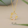Butterfly Sterling Silver 925 Necklace Female Niche Design Light Luxury Peach Blossom Shell Clavicle Chain Ins Style Cherry Blossom Pendant
