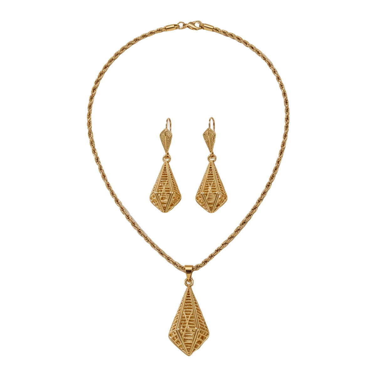 Openwork Diamond-Shape Pendant Jewelry — product image 5