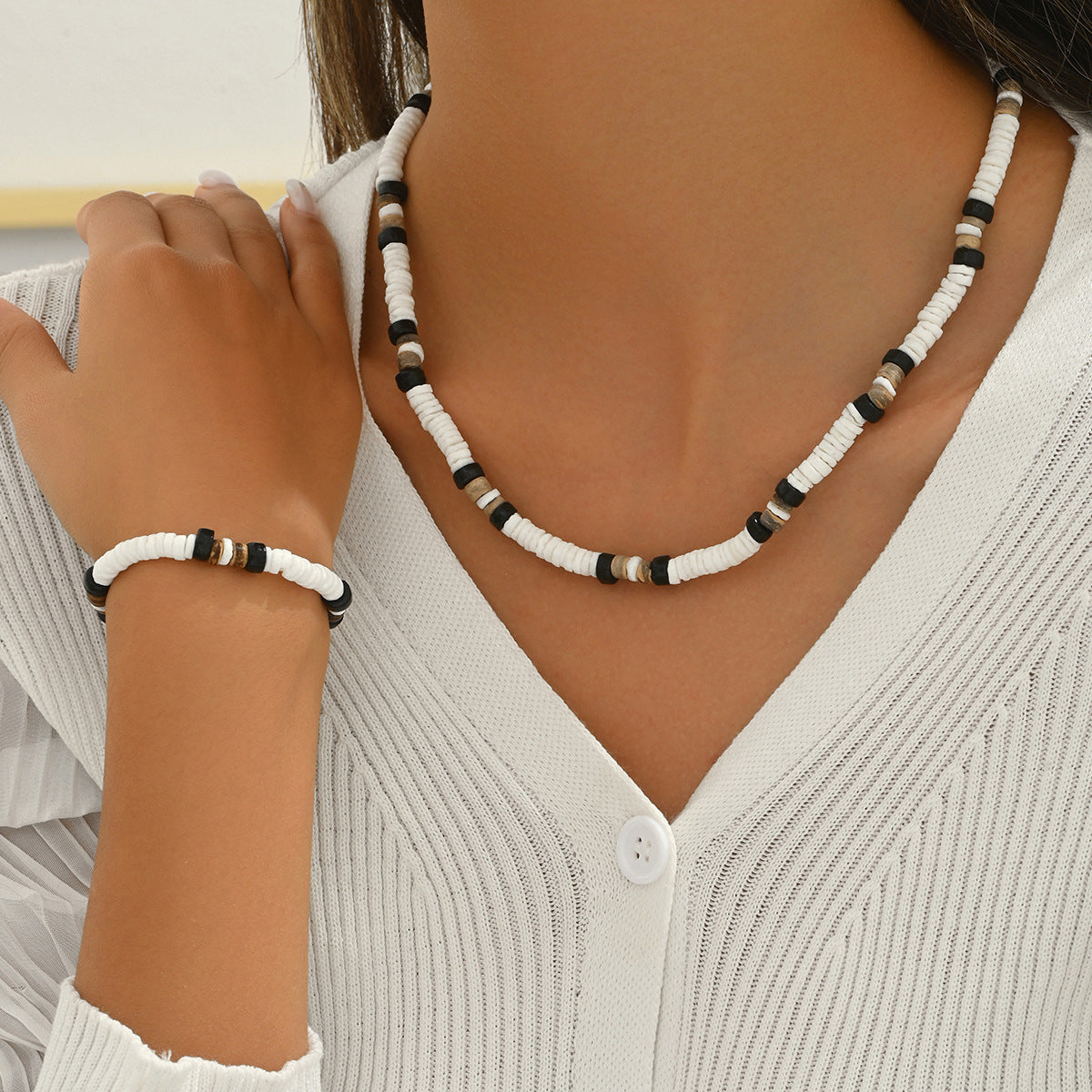Black and White Beaded Jewelry