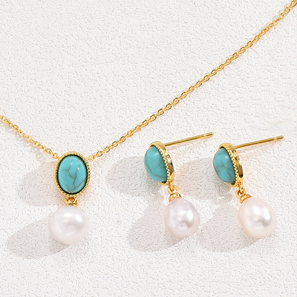 Turquoise-Color Pearl-Drop Jewelry — product image 2