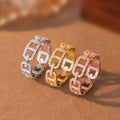 Pig Nose Buckle Sterling Silver 925 Ring Female Niche Design Light Luxury Zircon Ring Ins Little Red Book Same Style Ring