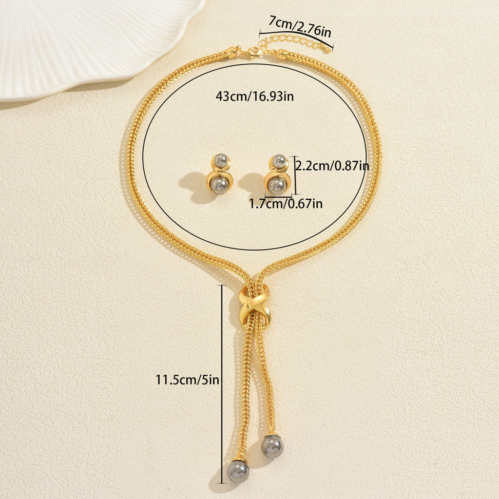 Pearl-Effect Tassel Jewelry — product image 4