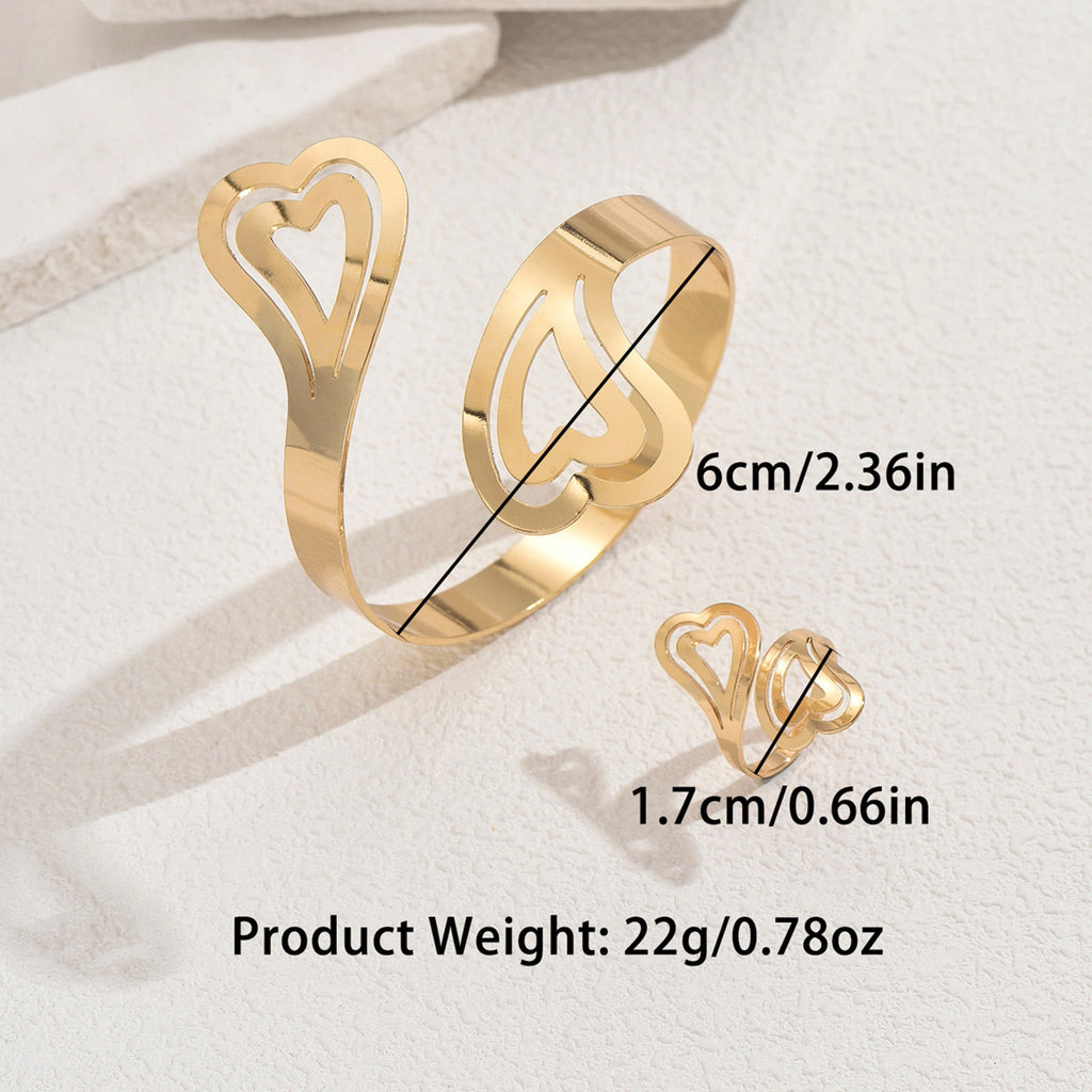 Double-Outline Heart Cuff Jewelry — product image 4