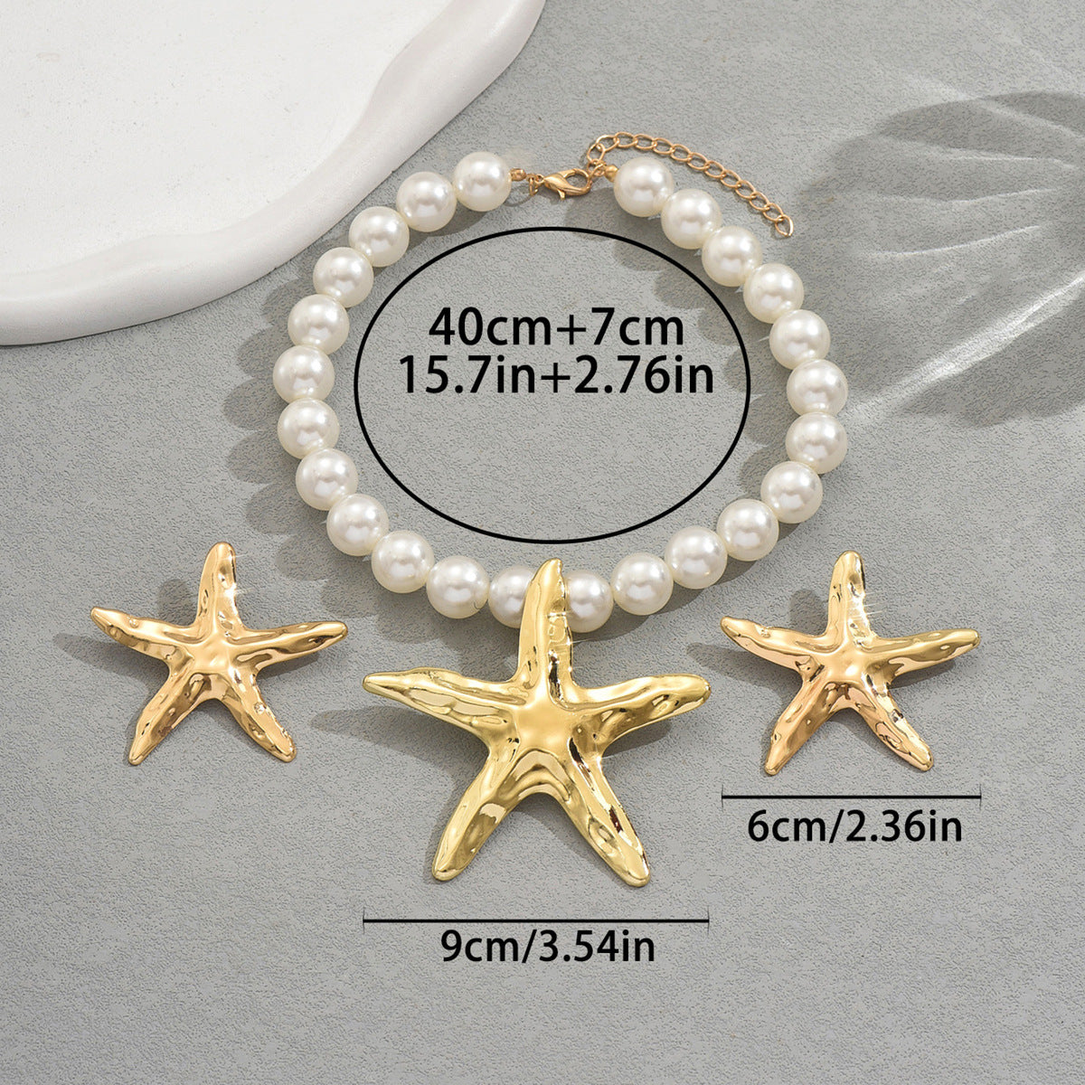 Pearl-Effect Starfish Jewelry — product image 4