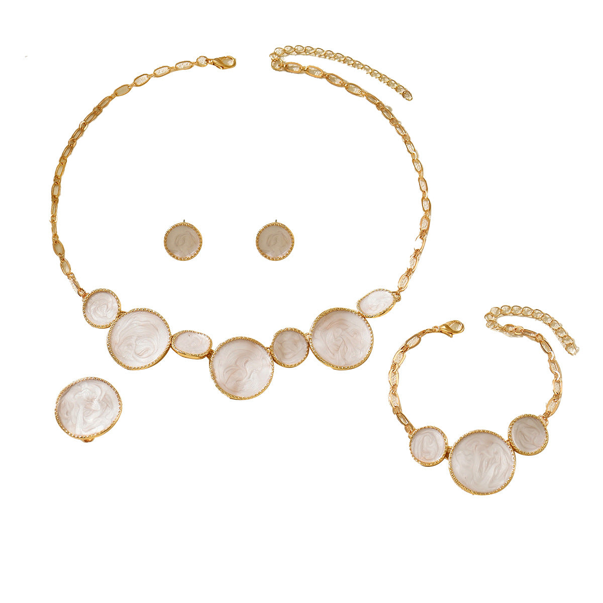Pearl-Effect Round Disc Jewelry — product image 5