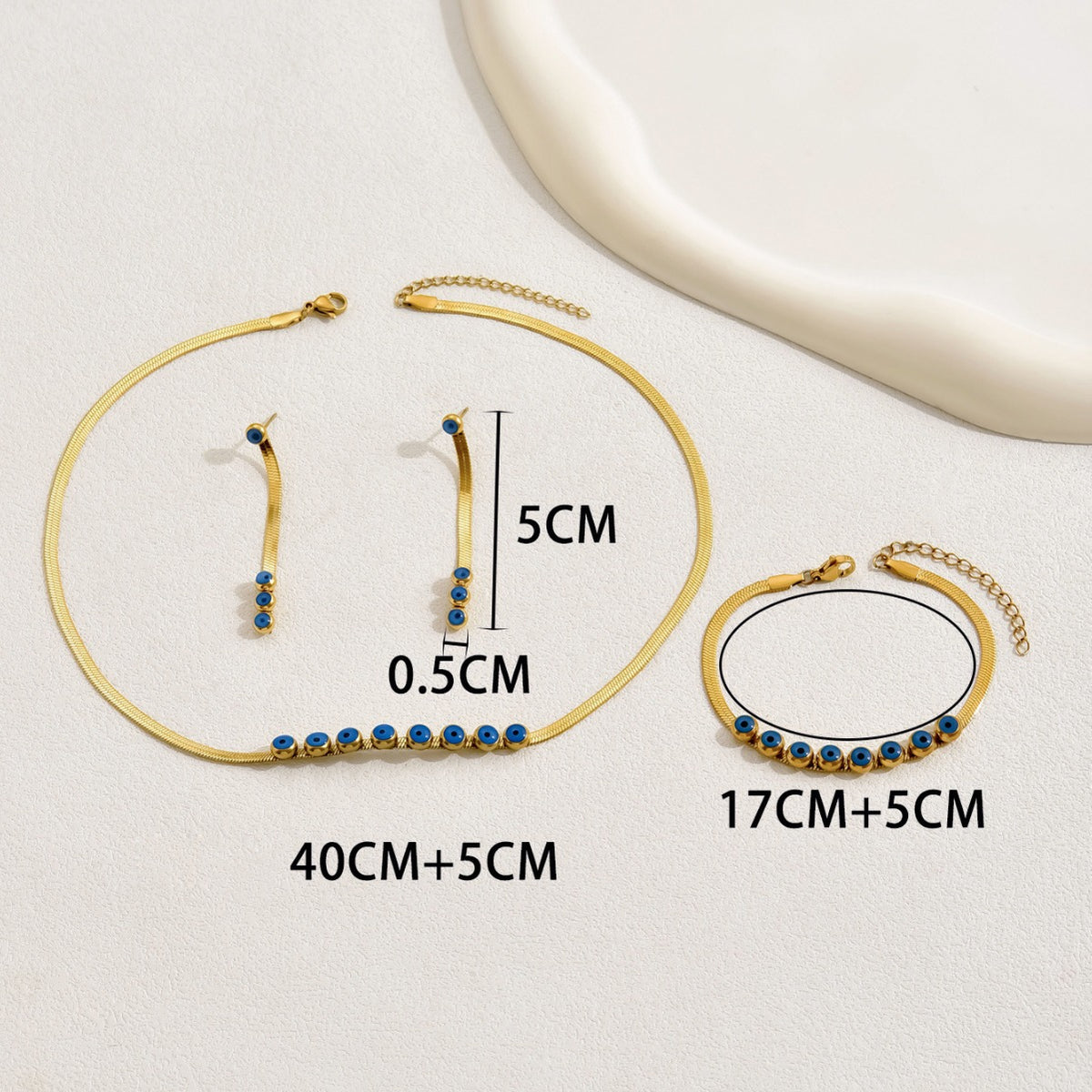 Tiny Blue Station Choker Jewelry — product image 4