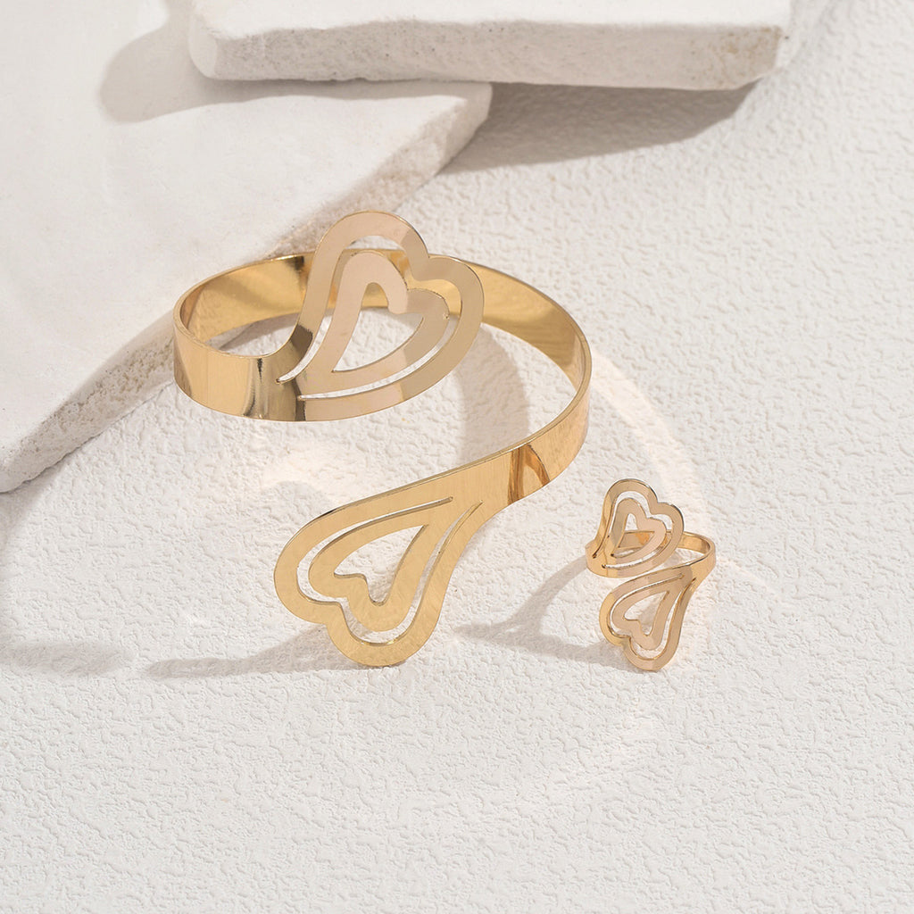 Double-Outline Heart Cuff Jewelry — product image 3