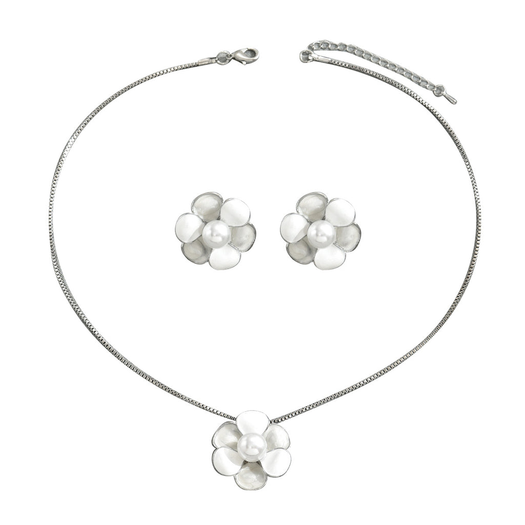 Pearl-Effect Flower Jewelry — product image 5