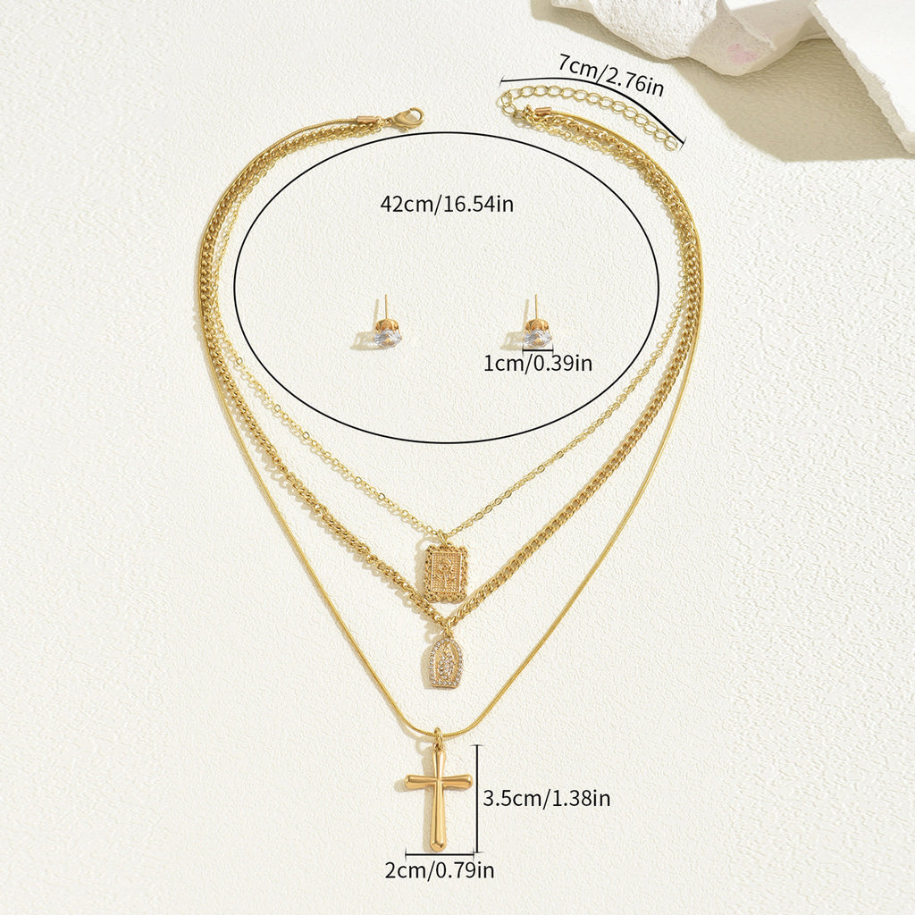 Layered Cross and Tag Jewelry — product image 3