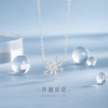 Star Sterling Silver 925 Necklace Women's Fashion All-Match Meteor Shower Zircon Clavicle Chain Ins Style Starry Pendant