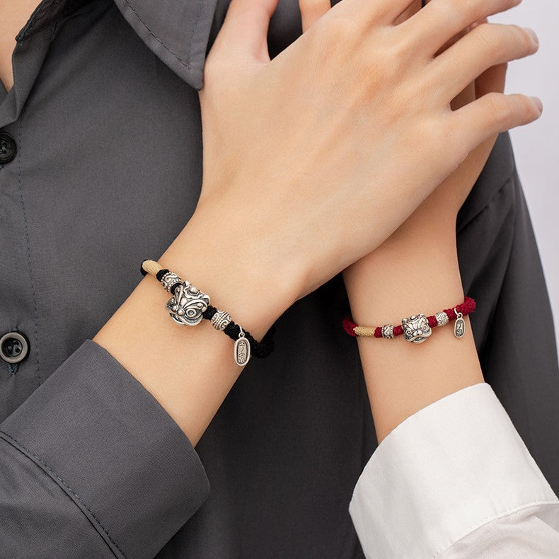 Fine Silver Bracelet – woven detail