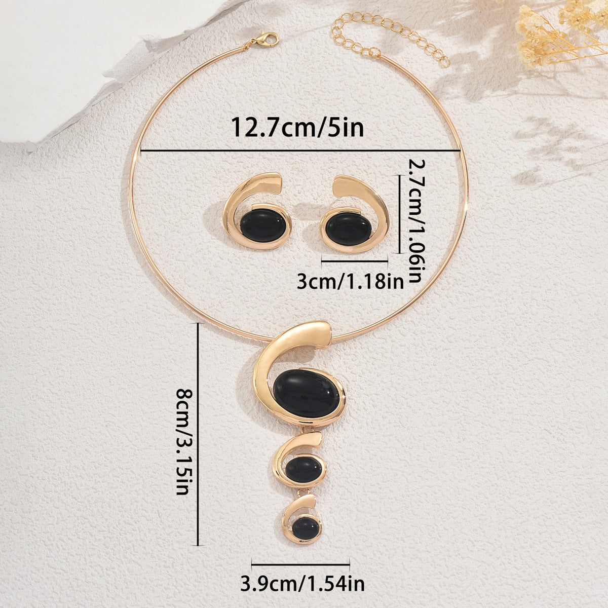 Graduated Black Disc Pendant Jewelry — product image 4