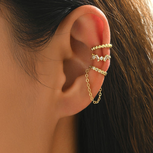 Chain-Linked Ear Cuff Jewelry