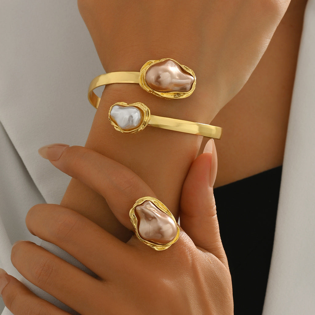 Pearl-Effect Open Band Jewelry — product image 2