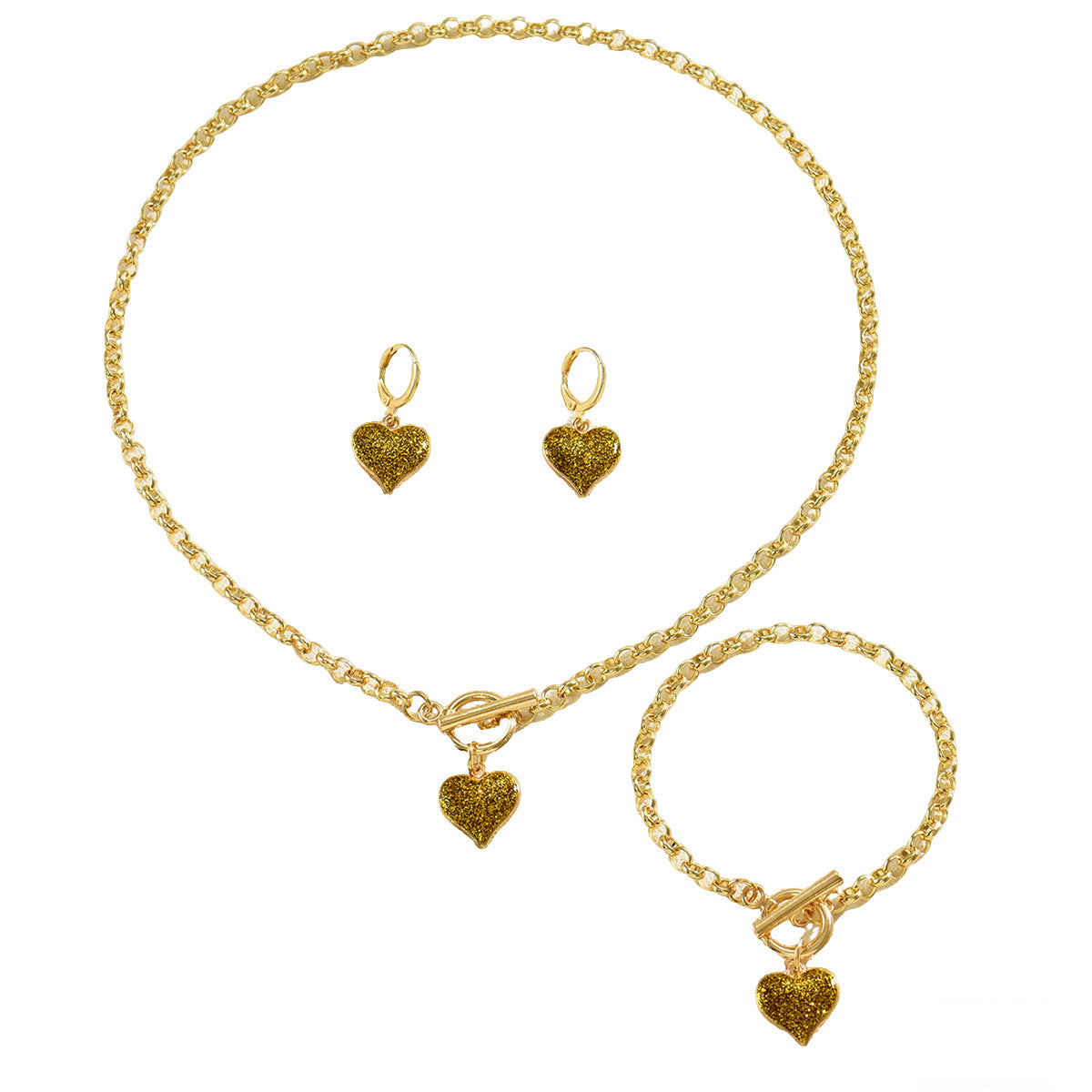 Textured Heart Chain Jewelry — product image 5