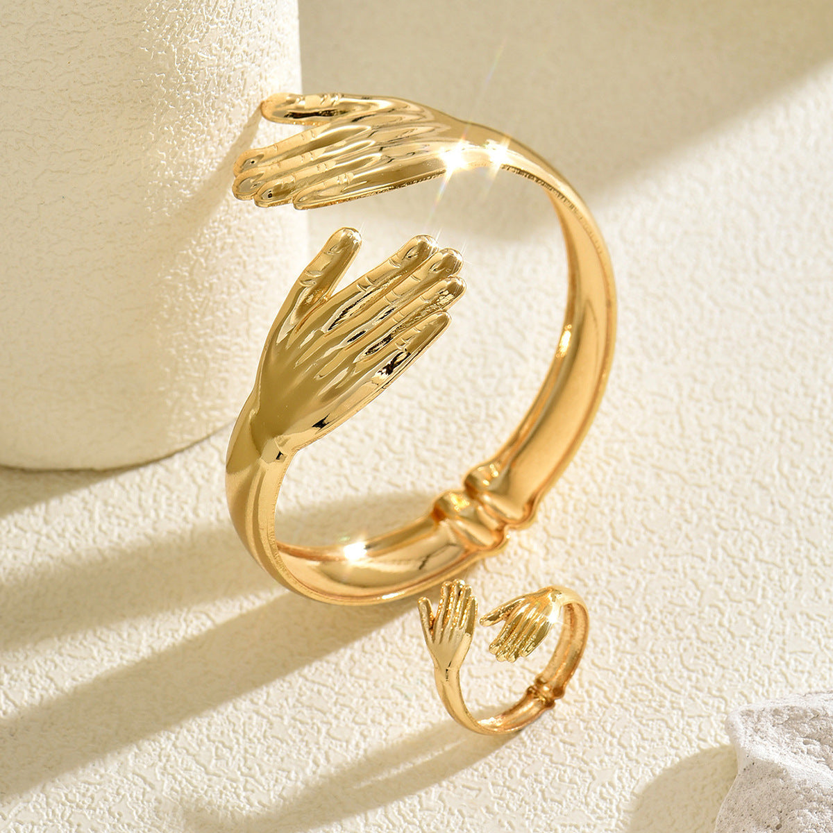Embracing Hands Open Cuff Jewelry — product image 3
