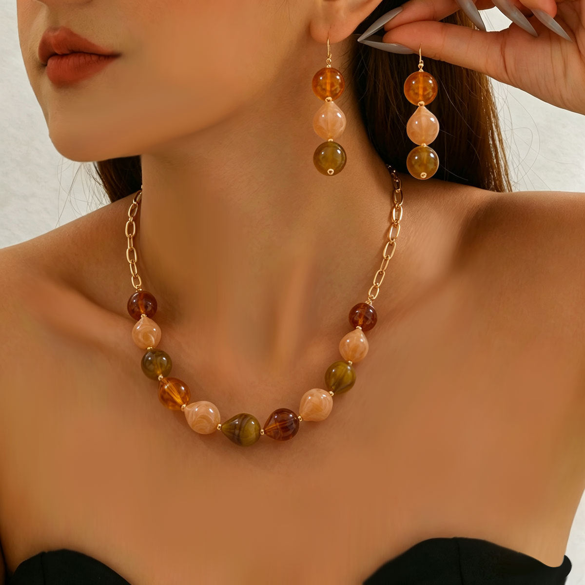 Warm Multicolor Bead Jewelry