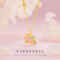 Rainbow Unicorn Sterling Silver 925 Necklace Female Cute Sweet Star Zircon Clavicle Chain Ins Valentine's Day Pendant