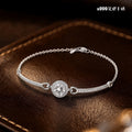 S999 Pure Silver Bracelet Female Light Luxury Bag Inlaid 5A Eight Arrows and Eight Hearts Zircon Diamond Niche Birthday Gift for Girlfriend
