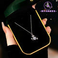 Planet Queen Mother's Same S925 Sterling Silver Necklace Female UV Color Changing Creative Clavicle Chain Niche Silver Jewelry Wholesale