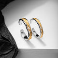 Rizhao Jinshan Sterling Silver 925 Couple Ring Men's and Women's Light Luxury High-Grade Lava Ring Ins Style Texture Pair Ring