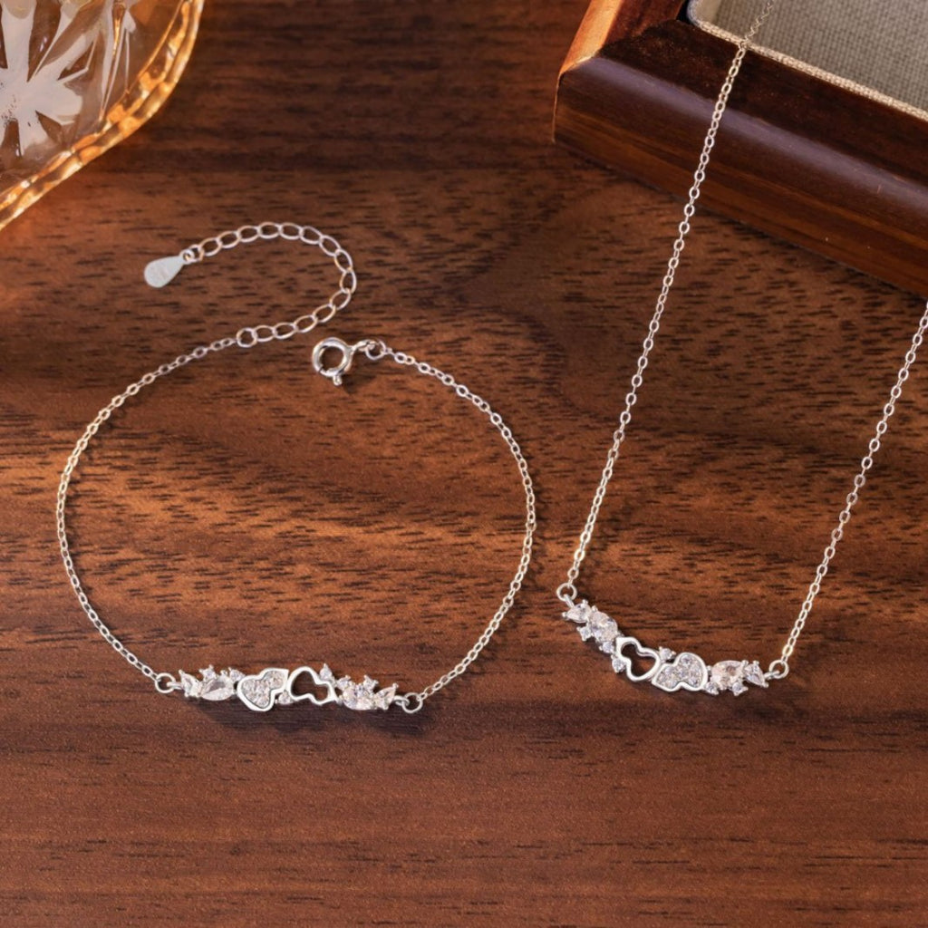 Gourd Pure Silver 999 Necklace Female Niche Design Light Luxury Star Zircon Clavicle Chain Small Red Book Same Pendant