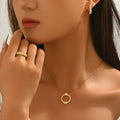 Sparkling Open Circle Jewelry