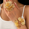 Openwork Flower Cuff Jewelry