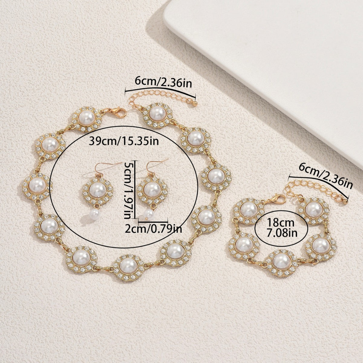 Pearl-Effect Medallion Jewelry — product image 4