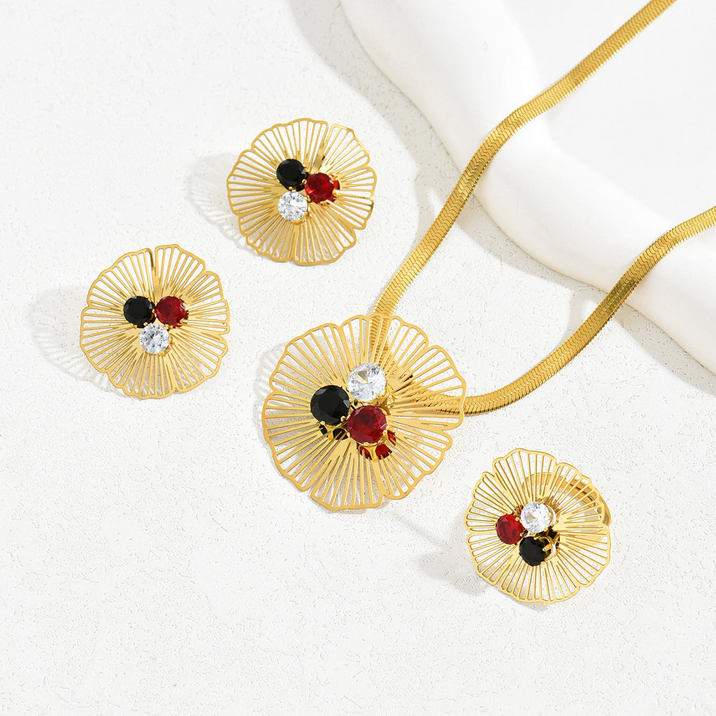 Fine-Line Flower Collar Jewelry — product image 3