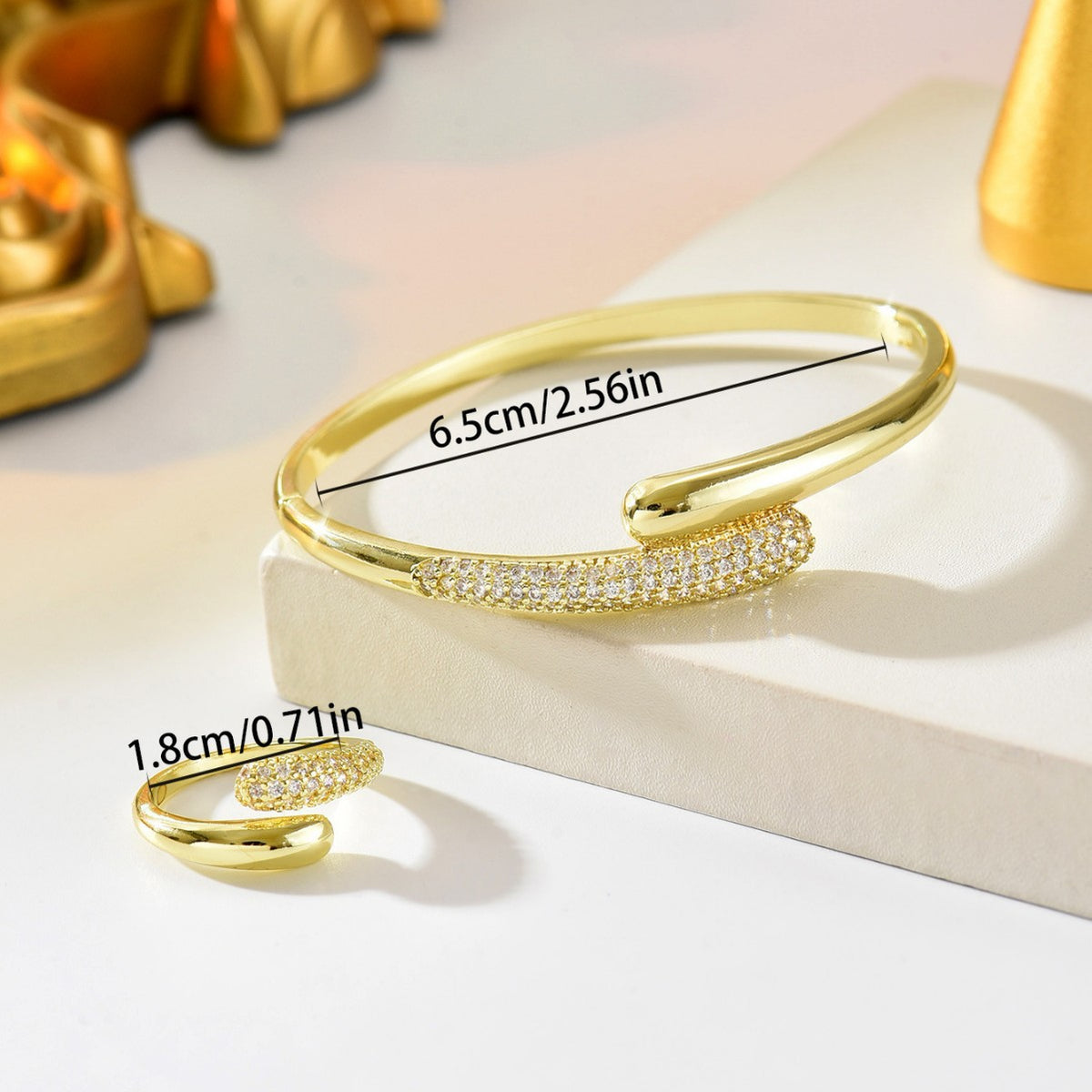 Smooth and Sparkling Open Cuff Jewelry — product image 4