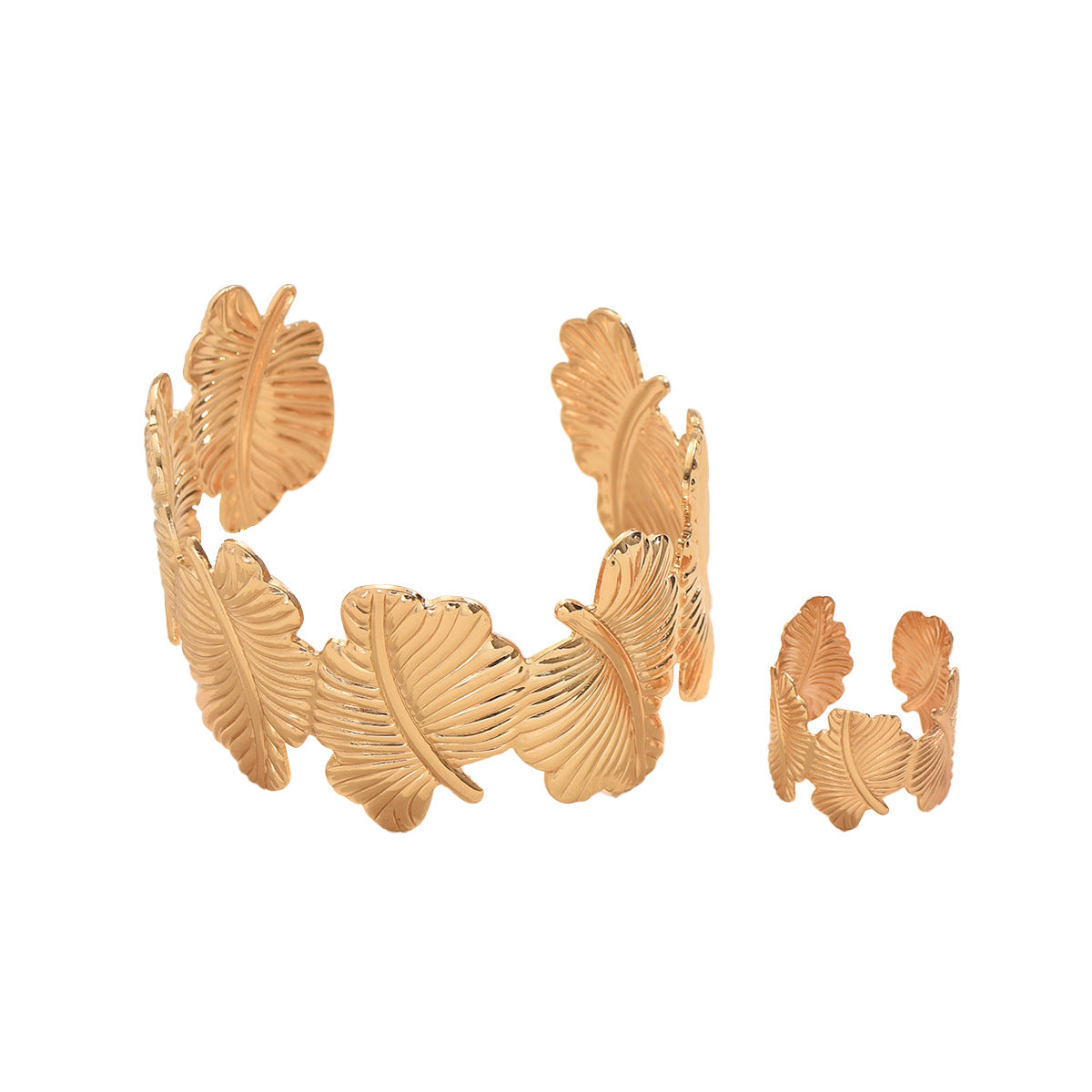 Textured Leaf Cuff Jewelry — product image 5