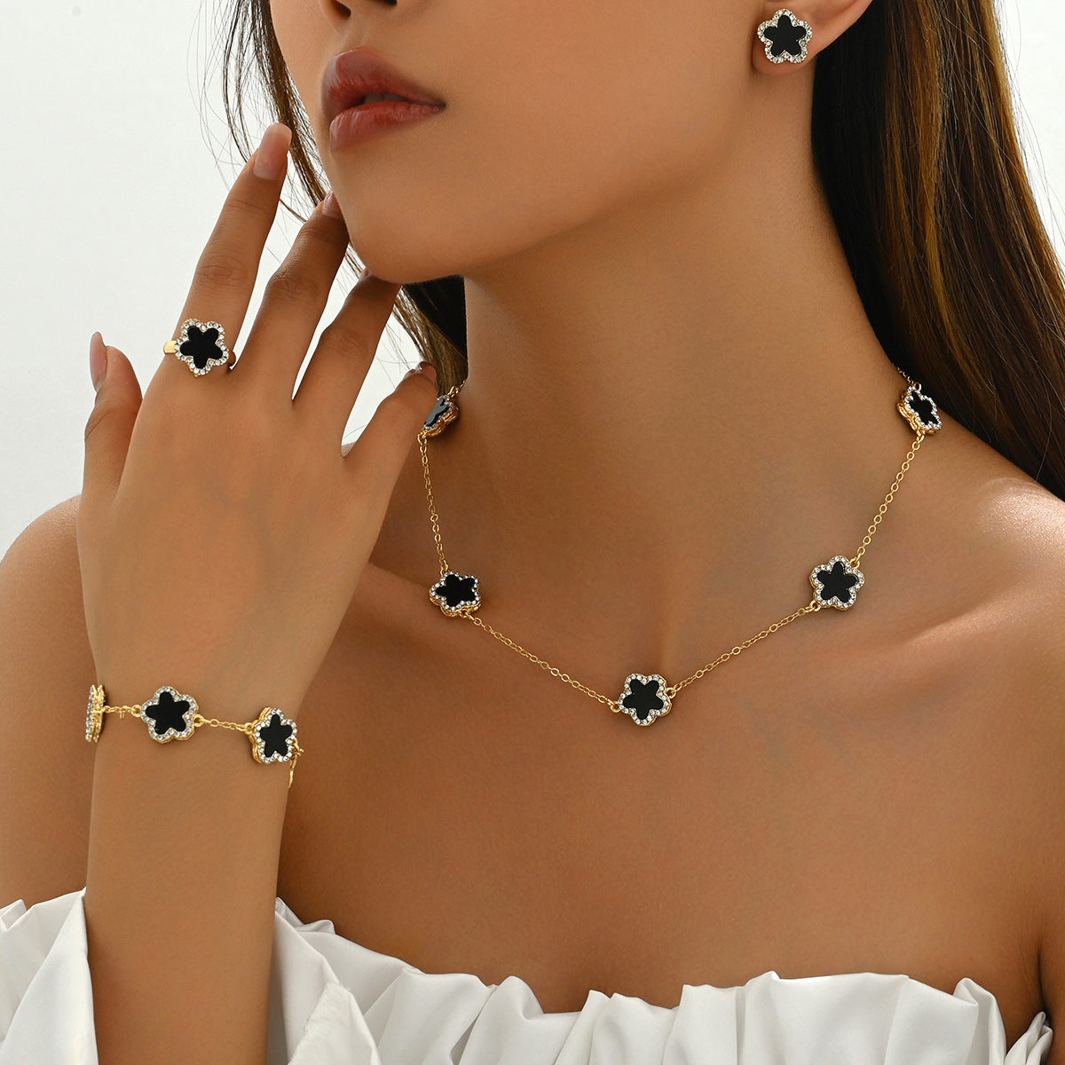 Black Blossom Station Jewelry