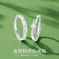 Lianlizhi Sterling Silver 925 Couple Ring Female Light Luxury High-Grade White Crystal Ring Ins Valentine's Day Gift Ring