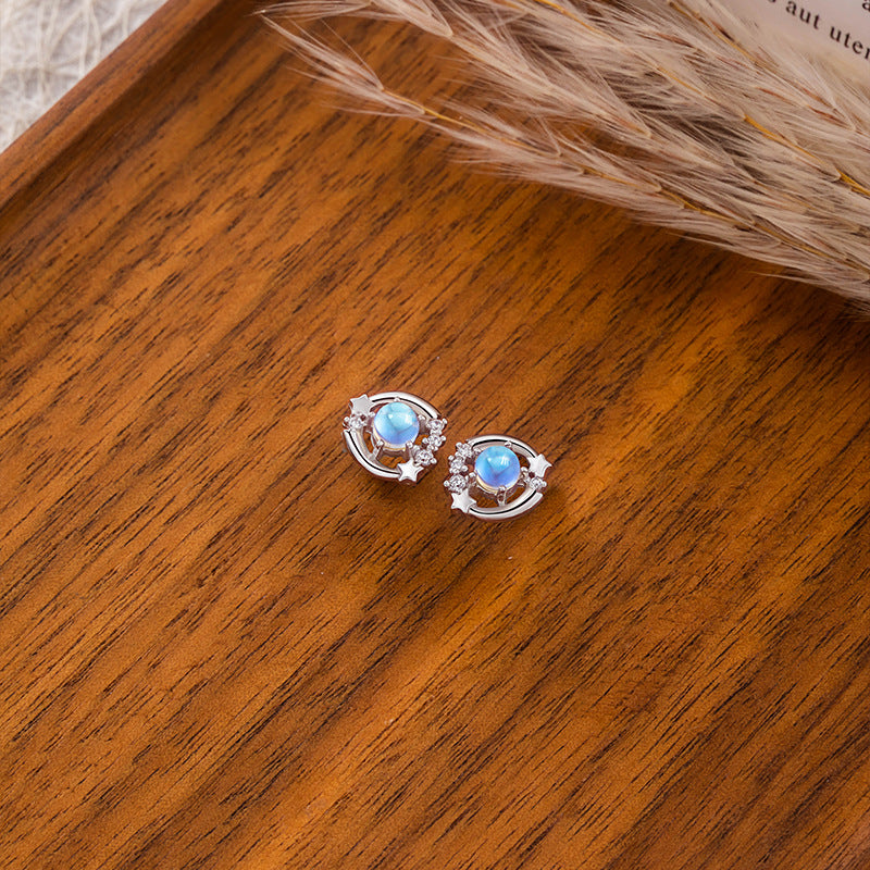 2026 New Xingyue S925 Sterling Silver Stud Earrings Niche Design Gift for Girlfriend Valentine's Day Light Luxury All-Match Earrings