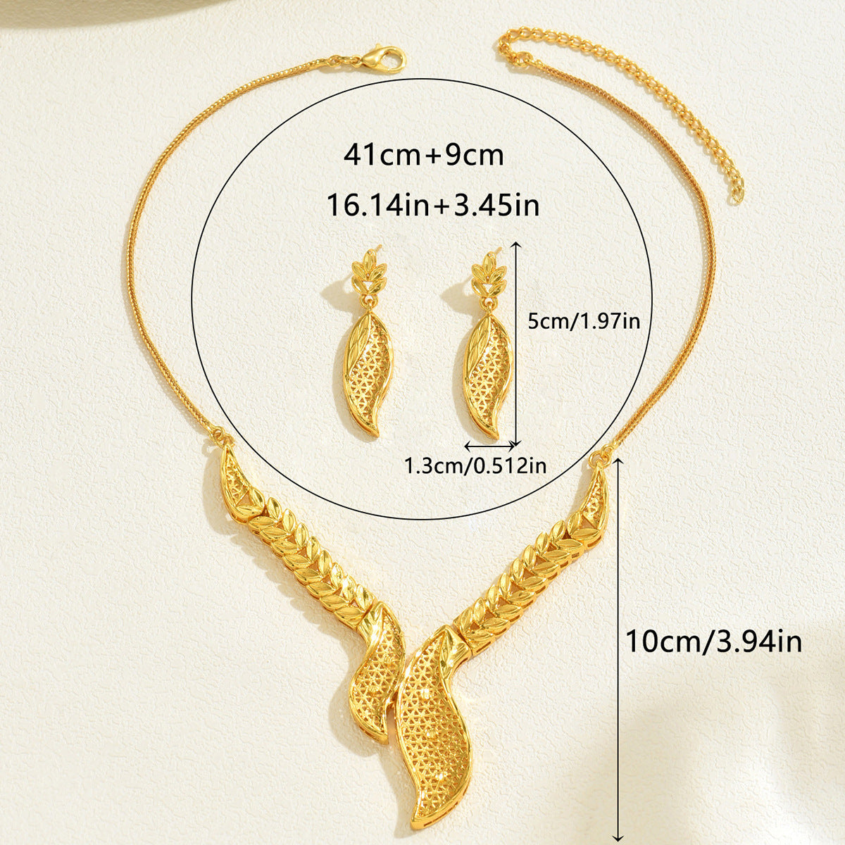 Open Leaf Statement Necklace Jewelry — product image 4