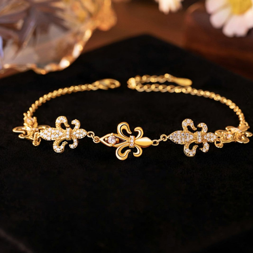 Iris Sterling Silver 925 Bracelet Female Niche Design Light Luxury Zircon Bracelet Ins Style Little Red Book Same Style Bracelet