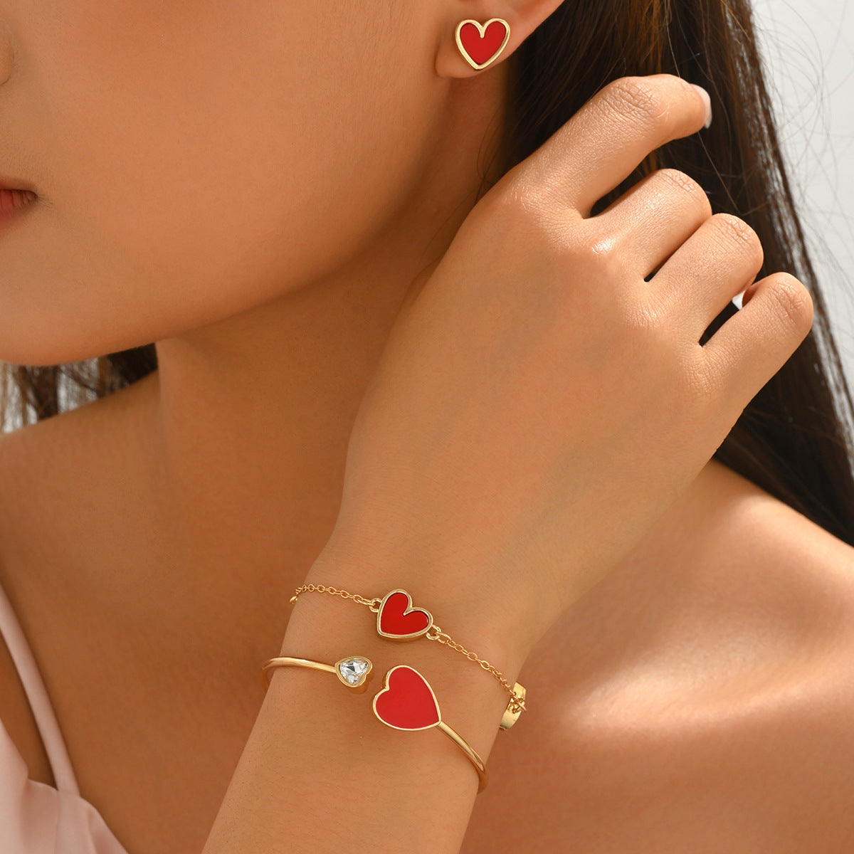 Red Heart Open Cuff Jewelry — product image 2