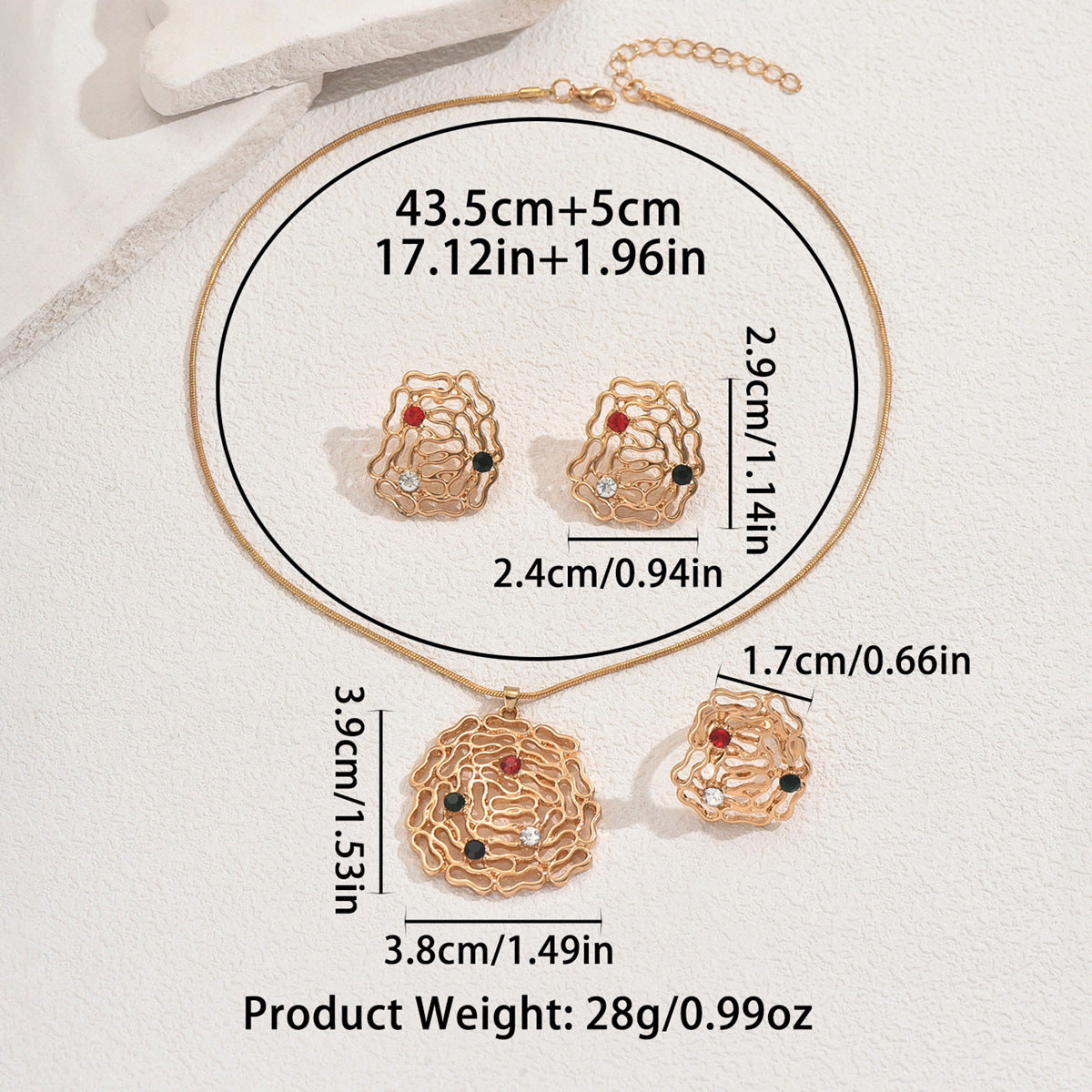 Ornate Openwork Medallion Jewelry — product image 4