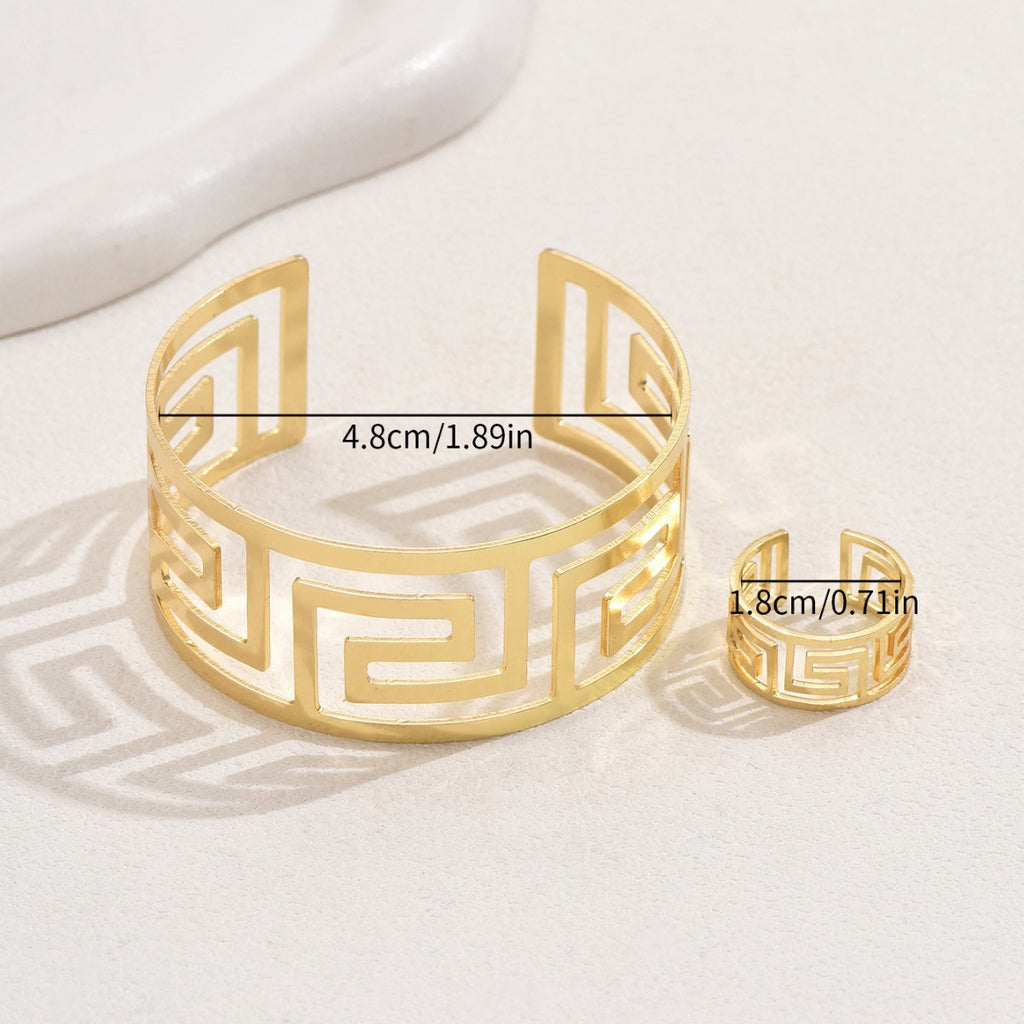 Greek-Key Open Cuff Jewelry — product image 3