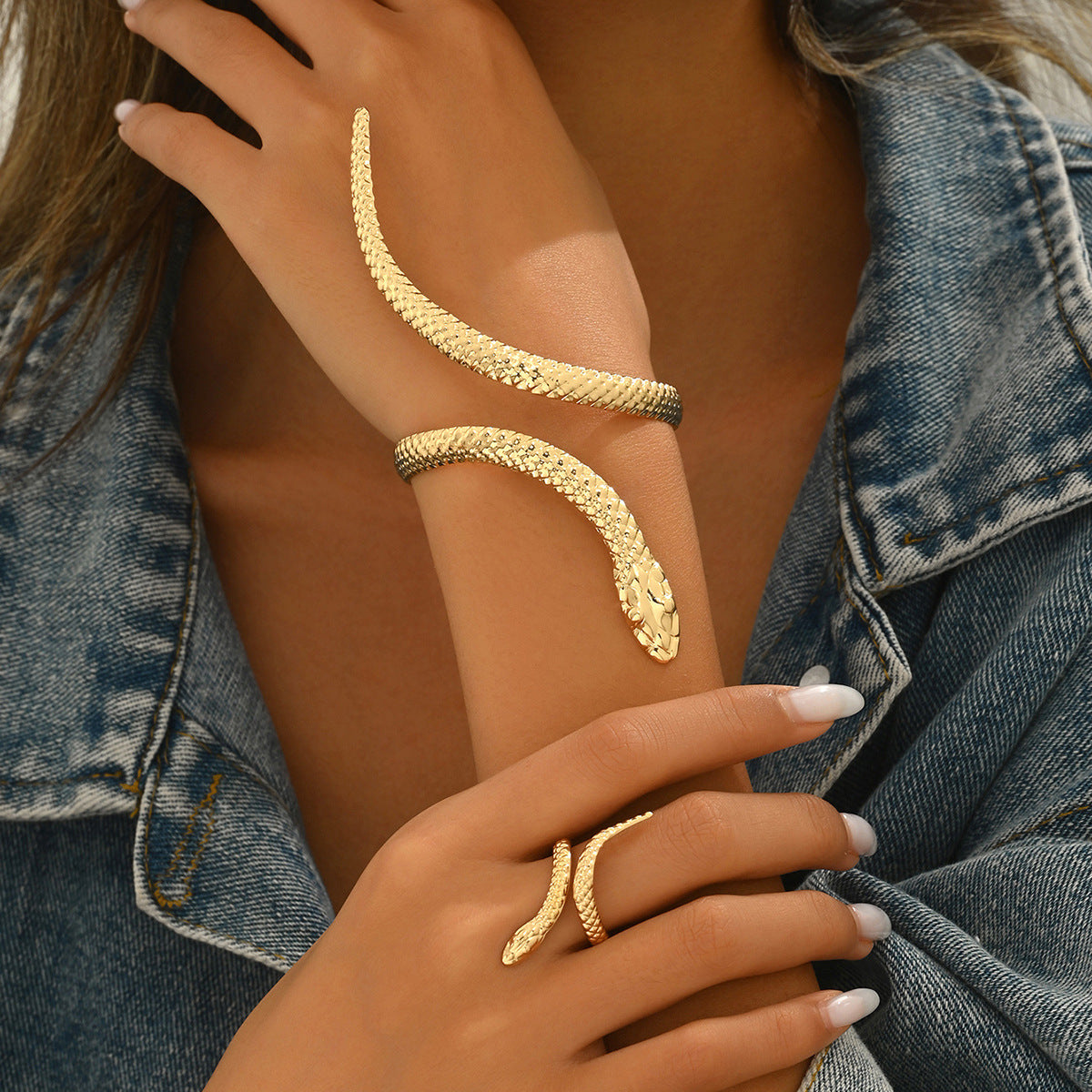 Coiled Snake Cuff Jewelry